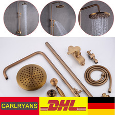 Set doccia antico acciaio inox + rame rubinetto doccia bagno shower set con doccetta