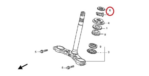 Rondella chiusura superiore