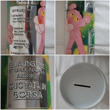 Grande Salvadanaio 48 cm in metallo PANTERA ROSA/PINK PANTHER 1993 collezione