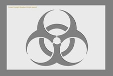Mylar Stencil, 'Bio Hazard