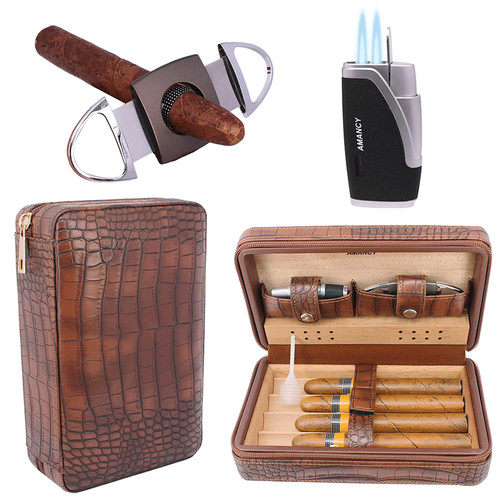 Elegante portasigari pelle - portasigari,