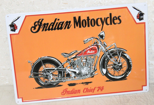 Insegna indian chief motocycle - insegna,