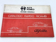 Alfa Romeo Alfetta GT GTV Catalogo Ricambi Manuale Catalogo Ricambi 1977