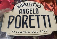 BIRRIFICIO ANGELO PORETTI INSEGNA PUBBLICITARIA IN LEGNO