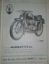 MOTO MASERATI 175 - ADVERT PUBBLICITA' D'EPOCA ADVERTIS ADV-ML21