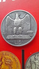 Lire aquilotto 1927 argento - lire,