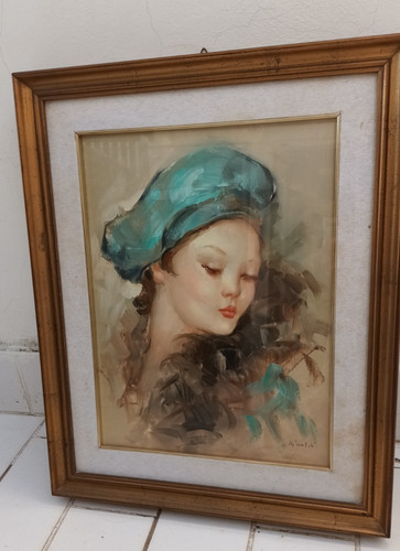 Rinaldi olio tela - olio, con