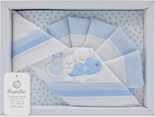 - Coordinato Lettino 3 Pezzi, 100% Cotone per Neonati, Completo Lenzuola Con Ric