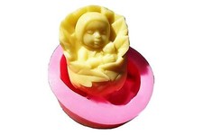 Stampo in silicone a forma di bimba cavolo sapone resina gesso diy fai K.21218