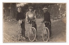 Cartolina fotografica Maino Bianchi Ciclismo Cuniolo primi '900