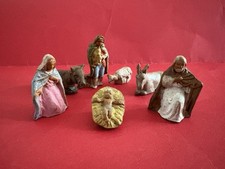 Piccolo Presepe Siciliano da Caltagirone In Terracotta Dipinta