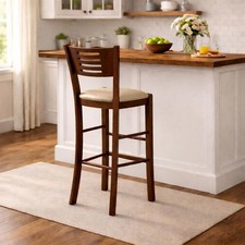 Sgabello verona in legno noce