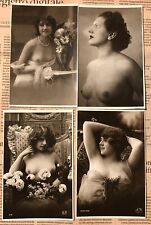 Cartoline Eros Erotismo, Riproduzione foto primi ‘900 Lotto di 4 Nudi, Ottime E