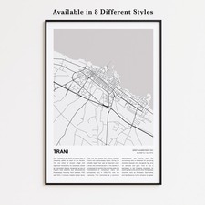 Stampa mappa Trani, poster