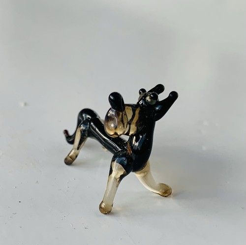 Cane mini statuina in vetro - cane,