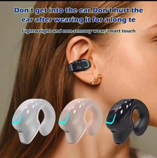 Auricolari Bluetooth con Clip Sport Ufficio Tempo Libero Cuffie Senza Fili NERO 