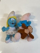 Personaggio I Puffi Peluche Blu Da Collezione Puffetta E Puffetto Bambino