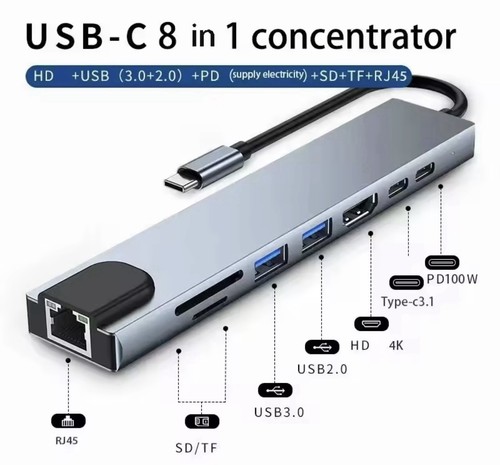 Hub usb 1 - usb-c, in