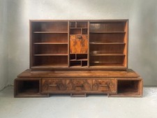 Set libreria scrivania ufficio decò in radica