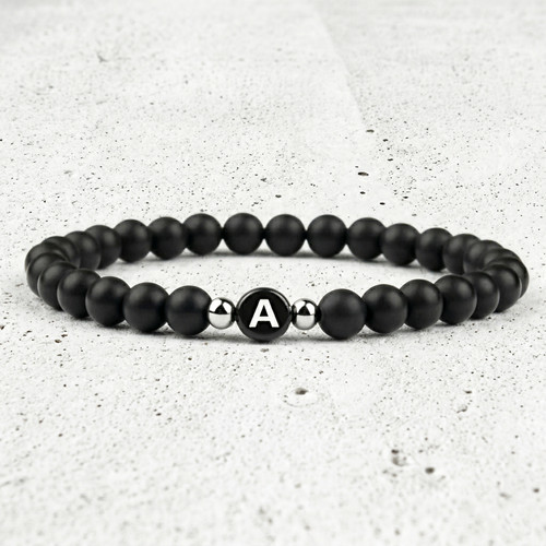 Bracciale con iniziale lettera - bracciale,
