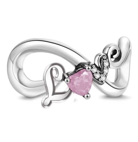 Ciondolo cuore rosa - cuore,