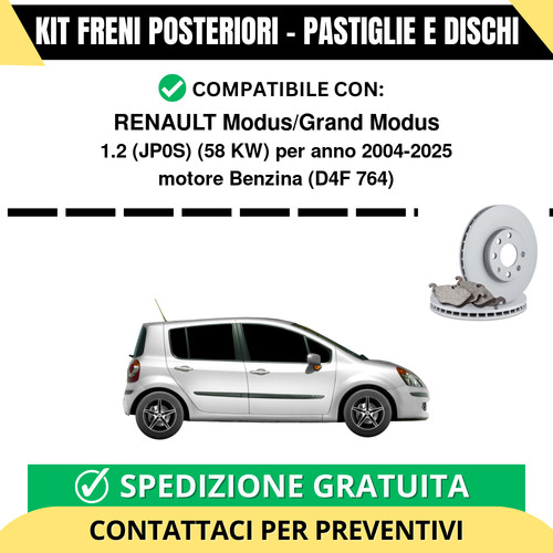 Kit freni posteriori per - posteriori,