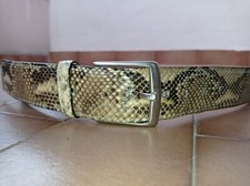 Cintura Vera Pelle Di Pitone Serpente 115 Cm