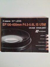 Canon manuale d'uso manuale Canon EOS EF 100 400 F4.5 5.6 IS USM booklet