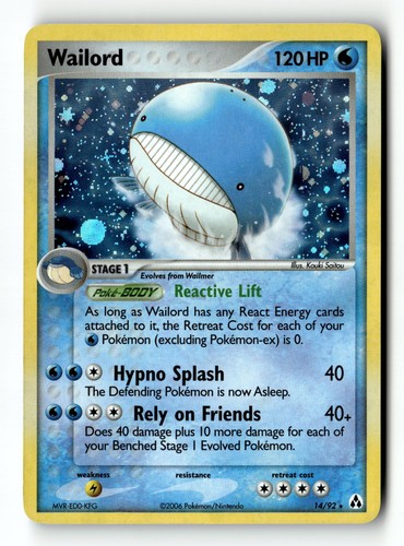 Pokemon card wailord - pokemon, lp