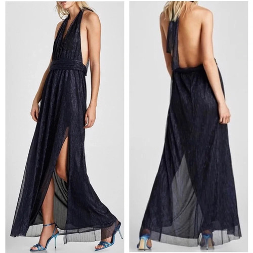 Maxi abito sera blu zara - maxi, da