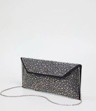 ?Pochette MAX MARA In Raso Di seta Con Strass? Silk Clutch with Rhinestones