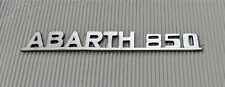 TARGHETTA FREGIO SCRITTA 850 ABARTH COUPE SCORPIONE ALLEMANO ORIGINALE D'EPOCA
