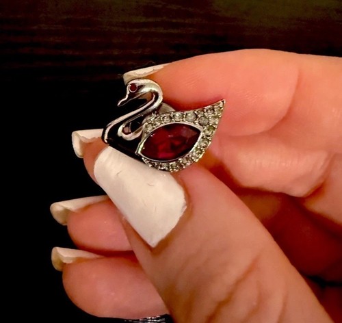 Spilla swarovski scs cigno - spilla,