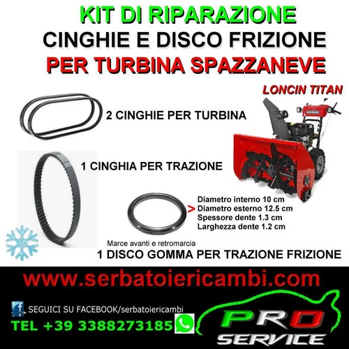 Cinghia turbina neve disco - cinghia, e