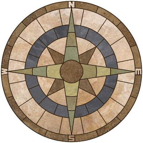 Medaglione mosaico rosa - medaglione,