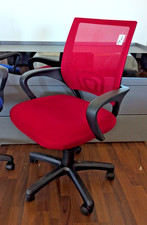 Sedia Da Ufficio ROSSA Schienale Basso Ergonomico Regolabile Con Rotelle