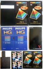 3 VHS Videocassette usate Sony Tdk Basf Philips Esselunga 140-150-180-240 Minuti