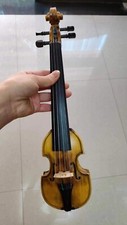 Violino da tasca intagliato a mano, pochette, mini violino Pocbette, arco custodia gratuita