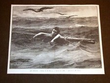 En Dérive Alla Deriva - Quadro di M. Renouf Salon 1886