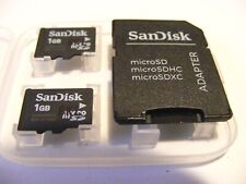 ;; 2 x scheda microSD da 1 GB (2 x scheda micro SD 1 GB) + adattatore SanDisk usato