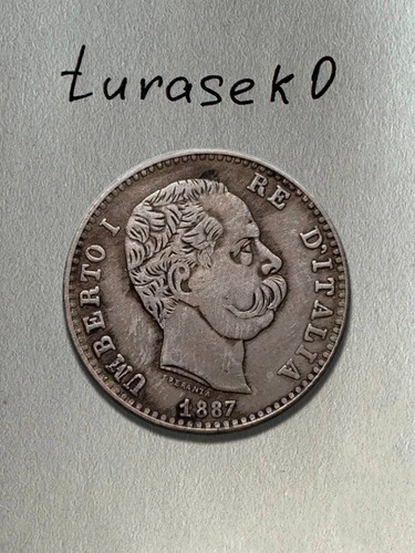 Italy lire 1887 umberto i - italy,