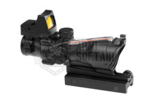 EMERSON OTTICA DA COMBATTIMENTO TIPO ACOG 4X32 + PUNTO ROSSO NERA SOFTAIR