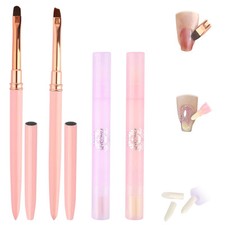 2 Pezzi Penna Correttore Smalto Unghie e 2 Pennelli Unghie Per La Pulizia (p0g)