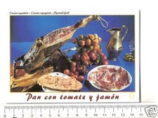 CARTOLINA PROMOCARD PIATTO SPAGNOLO PAN Y JAMON F5727