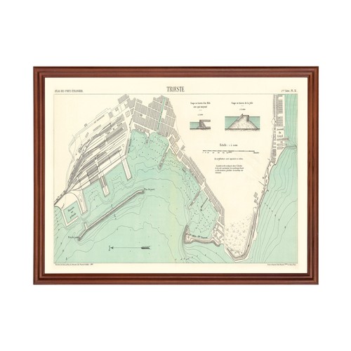 Vecchia mappa trieste - mappa,