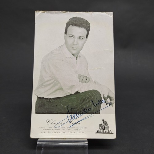 Cartolina con autografo del