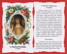 SANTINO S.FRANCA DI PIACENZA SANTO DEL GIORNO 25°APRILE CON PREGHIERA