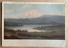 Cartolina Illustrata Bezzola Il Risveglio del Monte Rosa Cariplo Non viaggiata