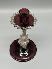 CANDELABRO PORTACANDELE VETRO MURANO PESCE DELFINO VETRO COLORATO E TRASPARENTE