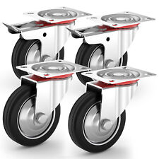 Set ruote di trasporto ruote per carichi pesanti ruota girevole con freno ruote per mobili rullo in gomma